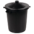Plastová popelnice Manutan Expert Black, objem 80 l
