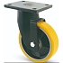 Polyuretanové transportní kolo s přírubou, průměr 175 mm, otočné, kuličkové ložisko