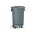 Plastový odpadkový koš Road s podvozkem a víkem, objem 68 l