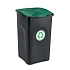 Plastový odpadkový koš HOME ECOGREEN na tříděný odpad, objem 50 l, zelený