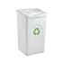 Plastový odpadkový koš BEGREEN na tříděný odpad, objem 50 l, bílý