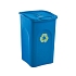 Plastový odpadkový koš BEGREEN na tříděný odpad, objem 50 l, modrý