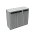 Plastová skříň ECO LINE 3 na třídění odpadu, objem 3 x 110 l, šedá