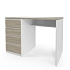 Kancelářský stůl Viva s levými zásuvkami, 110 x 76 x 60 cm, dub oyster/bílý