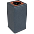 Kulatý odpadkový koš BrickBin 65 l na plast šedý/oranžový