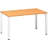 Kancelářský stůl Alfa 200, 140 x 80 x 74,2 cm, rovné provedení, dezén buk Bavaria, RAL9010