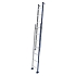 Výsuvný hliníkový žebřík Platinum 300 Tubesca-Comabi, s háčky, 2 x 7 příček