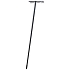 TOPTRADE hrábě standard, kovové, kovová násada, délka 1500 mm, Profi, 12 zubů