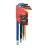 TOPTRADE sada inbus, 9 ks, Cr-V, 1,5 – 10 mm, profi