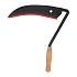 TOPTRADE kososrp ocelový, s dřevěnou rukojetí, 360 mm