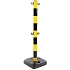 Plastový zahrazovací sloupek Manutan Expert, výška 90 cm, černý/žlutý