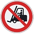 Zákazové značení Manutan Expert - Zákaz vjezdu vysokozdvižných vozíků, hliník, 200 mm