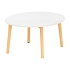 Kruhový konferenční stůl Alfa Root, 90 x 47,7 cm, bílý