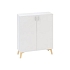 Nízká skříň Alfa Root s dvířky, 2 police, 100 x 47 x 121,5 cm, bílá