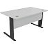Kancelářský stůl Manutan Expert, 72 x 140 x 80 cm, světle šedá