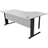 Kancelářský stůl Manutan Expert, 72 x 180 x 110 cm, levé provedení, světle šedá