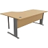 Kancelářský stůl Manutan Expert, 72 x 180 x 110 cm, pravé provedení, buk