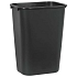 Plastový odpadkový koš Rubbermaid, 39 l, černá