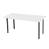 Kancelářský stůl Manutan Standard, 120 x 80 x 75 cm, šikmé provedení, podnoží antracit, bílá