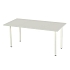Kancelářský stůl Manutan Standard, 180 x 80 x 72 cm, šikmé provedení, podnoží bílé, světle šedá