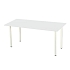 Kancelářský stůl Manutan Standard, 180 x 80 x 72 cm, šikmé provedení, podnoží bílé, bílá