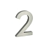 Hliníkové číslo v 3D provedení s broušeným povrchem, znak 