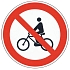 Zákazové značení Manutan Expert - Zákaz jízdy na kole, hliník, 200 mm