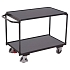 Policový vozík s madlem, do 250 kg, 2 police, 85 x 102,5 x 52,5 cm, šedý