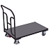 Plošinový vozík s madlem s výztuhou, do 250 kg, 112,5 x 60 x 93,5 cm, šedý