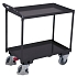Policový vozík s kovovými policemi, 2 police, do 400 kg, 101,5 x 50 x 102,5 cm, šedý
