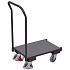 Plošinový vozík Euro s madlem, do 250 kg, 74 x 41,5 x 100 cm, šedý
