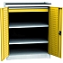 Dílenská skříň na nářadí s jednou zásuvkou, 118 x 95 x 60 cm, šedá/žlutá
