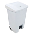 Plastový odpadkový koš Manutan Expert Handy, objem 80 l, bílý/bílý