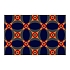 Vnitřní čisticí rohož Déco Design™ Imperial Retro, modrá/oranžová, 120 x 180 cm